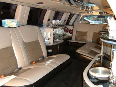 A view inside one of our stretched Toronto prom limousines